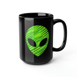 Green Alien Mug, 15oz image 6