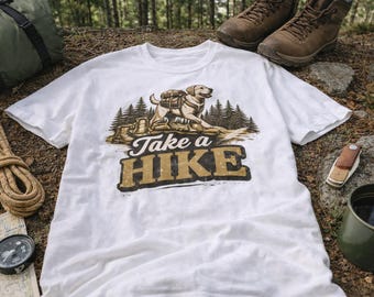 Take a Hike Dog T-Shirt | Hiking Retriever Graphic Tee