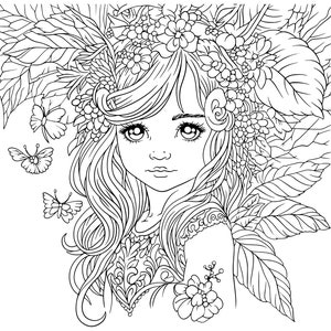 Printable Fairy Coloring Pages for Adults - Etsy