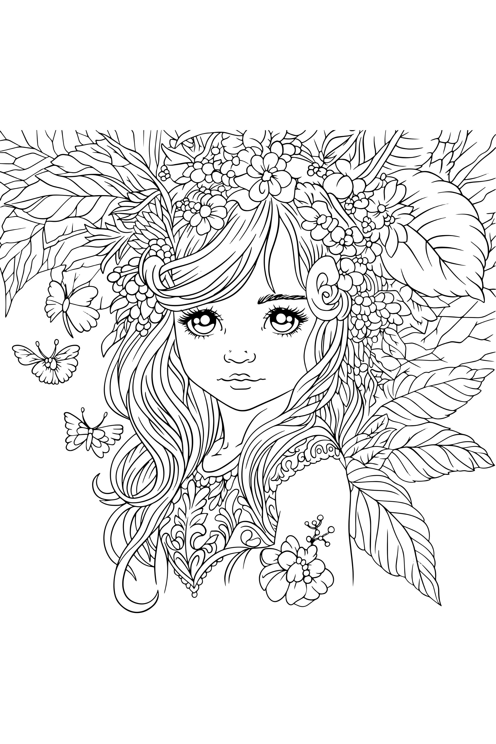 Printable Fairy Coloring Pages for Adults - Etsy