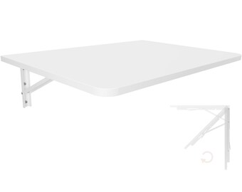 Mesa plegable de pared en blanco 70x50 escritorio mesa plegable mesa de comedor mesa de cocina para la pared mesa tablero plegable para montaje en pared