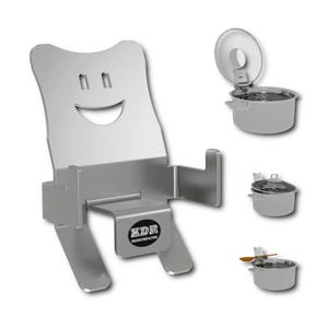 Topfdeckelhalter praktischer Küchenhelfer Deckelhalter Topf Pfanne - Überkochschutz Deckelheber Halter Ablage Deckel Kochlöffel Küche