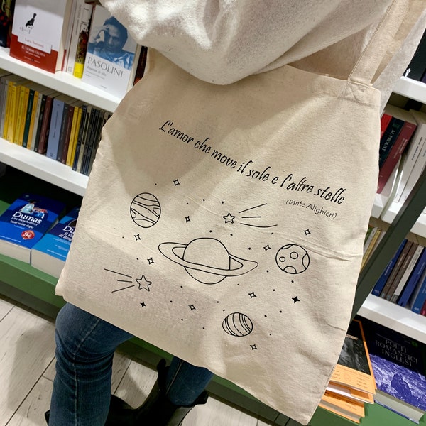 Book themed canvas bag