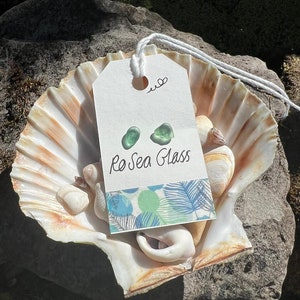 Genuine Cornish Homemade Sea Glass Earrings