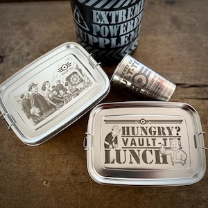 Lunchbox Fallout Edelstahl mit Dichtring -  Brotdose, Aufbewahrungsdose - Inspiriert von Fallout