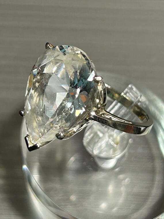 Ross Simons 14k White Gold Topaz Teardrop Cocktai… - image 2