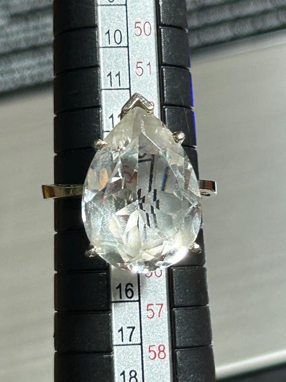 Ross Simons 14k White Gold Topaz Teardrop Cocktai… - image 12