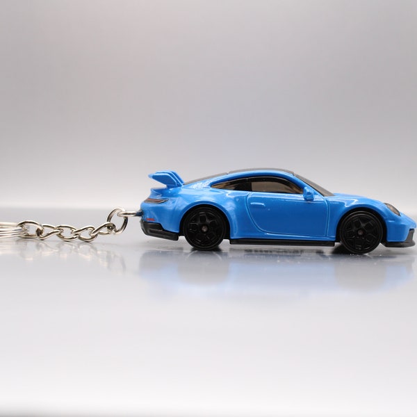 Porsche 911 GT3 Keychain - Made from diecast model car