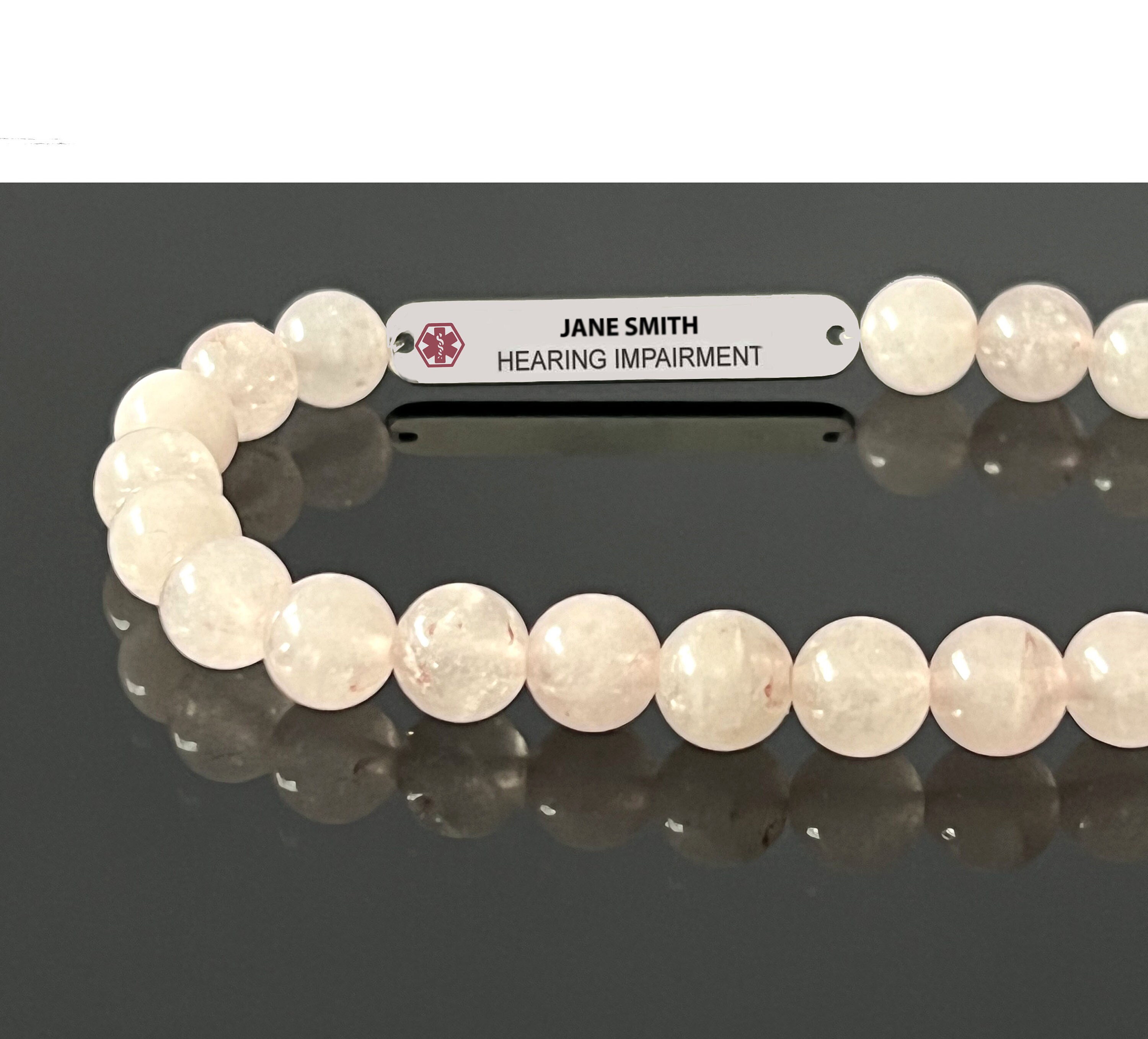 Medical Id Bracelet/ COLOR Personalized Laser Engraving/ Etsy