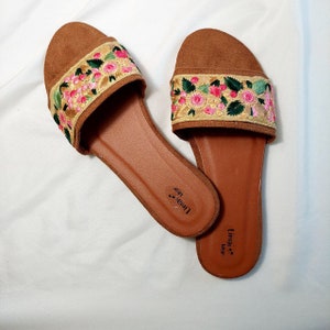 Hand crafted sandals/Women sandals/floral sandals/Sandals for women/Bohemian sandals/Summer sandals/Suede sandals/ colorful sandal/