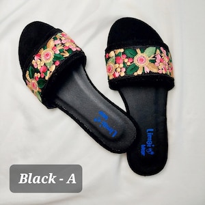 Handcrafted floral sandals/Women sandals/floral sandals/Sandals for women/Bohemian sandals/Summer sandals/Suede sandals/ colorful sandal/