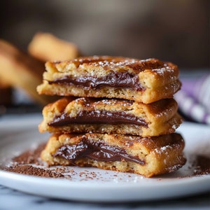 Churro Cookie Stuffed with Chocolate | Gourmet Cookie Recipe | Homemade Cookies | Gourmet Stuffed Cookie | Stuffed Gourmet Cookies