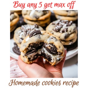 Gourmet Oreo Stuffed Cookie Recipe: Homemade Baking (Digital Download)