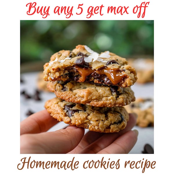 Levain Caramel Coconut Cookie Recipe | Gourmet delicious stuffed bakery cookie recipe | Homemade cookies baking recipe | Sweet sugar dessert