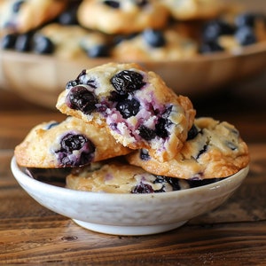 Blaubeer-Muffins-Plätzchen-Rezept | Gourmet leckeres gefülltes Backkeksrezept | Hausgemachte Kekse Backrezept | Süßes Zuckerdessert