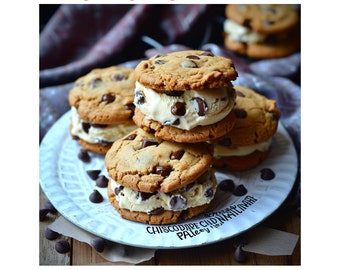 Cookies Ice Cream Sandwiches Recipe | Gourmet delicious stuffed bakery cookie recipe | Homemade cookies baking recipe | Sweet sugar dessert