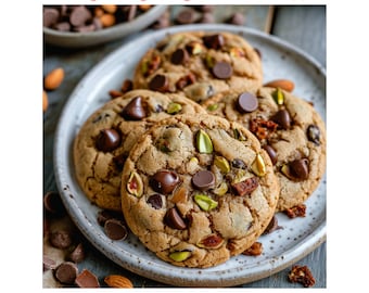 Pistachio Toffee Chocolate Cookie Recipe (Digital Download)