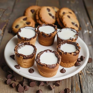 Milk and Cookies Shots Recipe | Gourmet delicious stuffed bakery cookie recipe | Homemade cookies baking recipe | Sweet sugar dessert