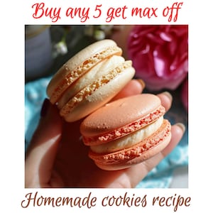 Recept Franse macarons: gastronomische gevulde koekjes (digitale download)