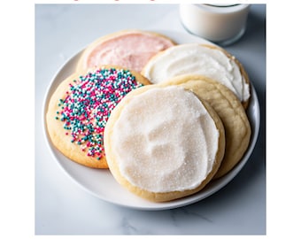 Soft Chewy Sugar Cookies Recipe: Gourmet Bakery Style (Digital Download)