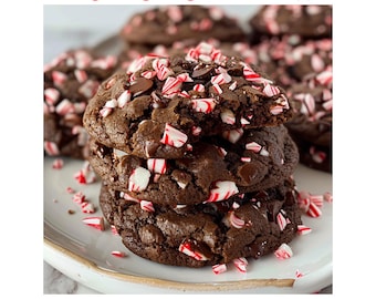 Chocolate Peppermint Cookies Recipe | Gourmet delicious stuffed bakery cookie recipe | Homemade cookies baking recipe | Sweet sugar dessert