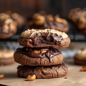 Peanut Butter Cups Cookie Recipe | Gourmet Cookie Recipe | Homemade Cookies | Gourmet Stuffed Cookie | Stuffed Gourmet Cookies