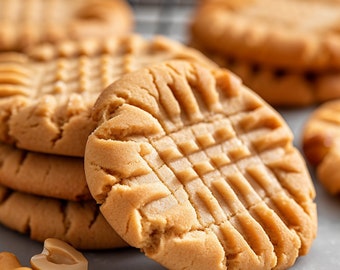 Gourmet Peanut Butter Cookies Recipe: Stuffed Bakery Style (Digital Download)
