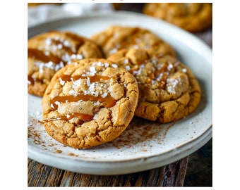 Salted Caramel Cookies Recipe | Gourmet delicious stuffed bakery cookie recipe | Homemade cookies baking recipe | Sweet sugar dessert