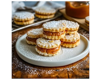 Alfajores Cookie Recipe: Coconut Dulce de Leche (Digital Download)