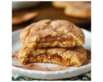 Caramel Snickerdoodles Cookie Recipe: Gourmet Stuffed Cookies (Digital Download)