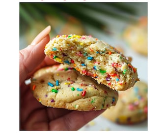 Receta de galletas rellenas de confeti: Repostería gourmet (Descarga digital)