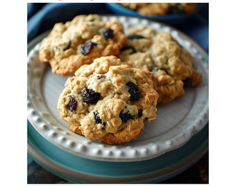 Levain Oatmeal Raisin Cookies Recipe | Gourmet delicious stuffed bakery cookie recipe | Homemade cookies baking recipe | Sweet sugar dessert