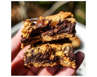 Brookie Choco Bars Cookies Recipe | Gourmet delicious stuffed bakery cookie recipe | Homemade cookies baking recipe | Sweet sugar dessert