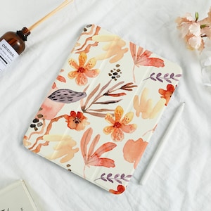 Passionate Red Flowers Aesthetics iPad Case for iPad Air 5 iPad 10 10.9" 2022 iPad Pro 12.9'' 2021 Pro 11" 2022 iPad Mini 6 Case, iPad Cover