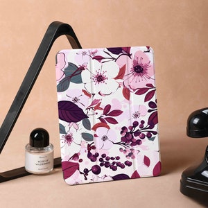 Étui pour iPad à fleurs cerises pour iPad Air 5, iPad 10 10,9 pouces 2022, iPad Pro 12,9 pouces 2021 Pro 11 pouces 2022, étui pour iPad Mini 6, housse pour iPad, cadeaux
