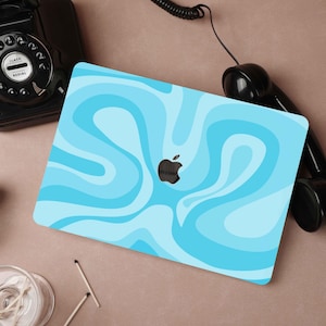 Gradient Blue Curve Personalized Macbook Pro 14 Case M1 Macbook Air 13 Macbook Pro 13 Pro 14 16 15 M2 A2681 2022 Gift idea