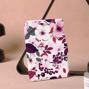 チェリーフローラルパーソナライゼーション Kindle Paperwhite ケース、新型 Kindle 6 インチ 2022 ケース、かわいい PaperWhite 5 ケース、Kindle 10/11 世代カバー