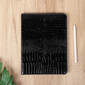 Zwarte krokodillenleren iPad-hoes voor iPad Air 5 iPad 10 10.9" 2022 iPad Pro 12,9'' 2021 Pro 11" 2022 iPad Mini 6-hoesje, iPad-hoes
