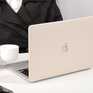 Beige Weave Pattern Personalized Macbook Pro 14 Case M1 Macbook Air 13 Macbook Pro 13 Pro 14 16 15 M2 A2681 2022 Gift idea