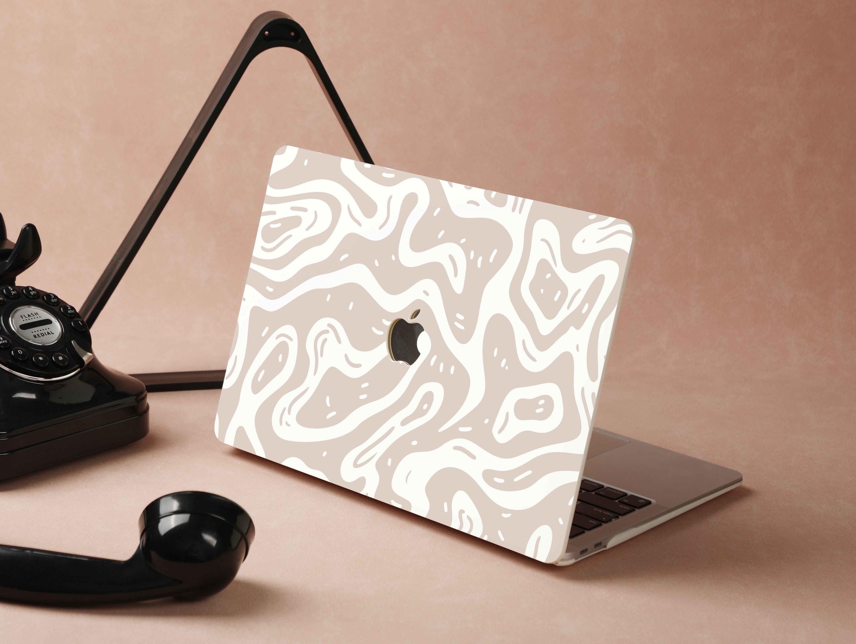 Beige Distortion Line Personalized MacBook Pro 14 Case M1 MacBook Air ...