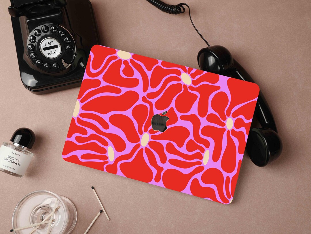 Red Flower Personalized MacBook Pro 14 Case M1 MacBook Air 13 MacBook ...