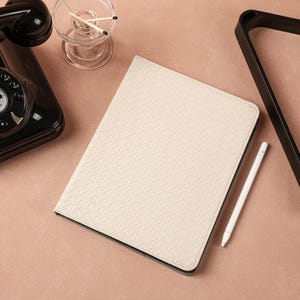 Custodia per iPad in pelle beige intrecciata per iPad Air 5 iPad 10 10.9" 2022 iPad Pro 12.9" 2021 Pro 11" 2022 Custodia per iPad Mini 6, custodia per iPad