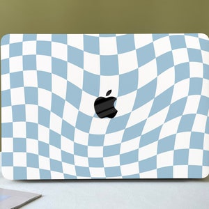 Blue And White Check Personalized Macbook Pro 14 Case M1 Macbook Air 13 Macbook Pro 13 Pro 14 16 15 M2 A2681 2022 Gift idea