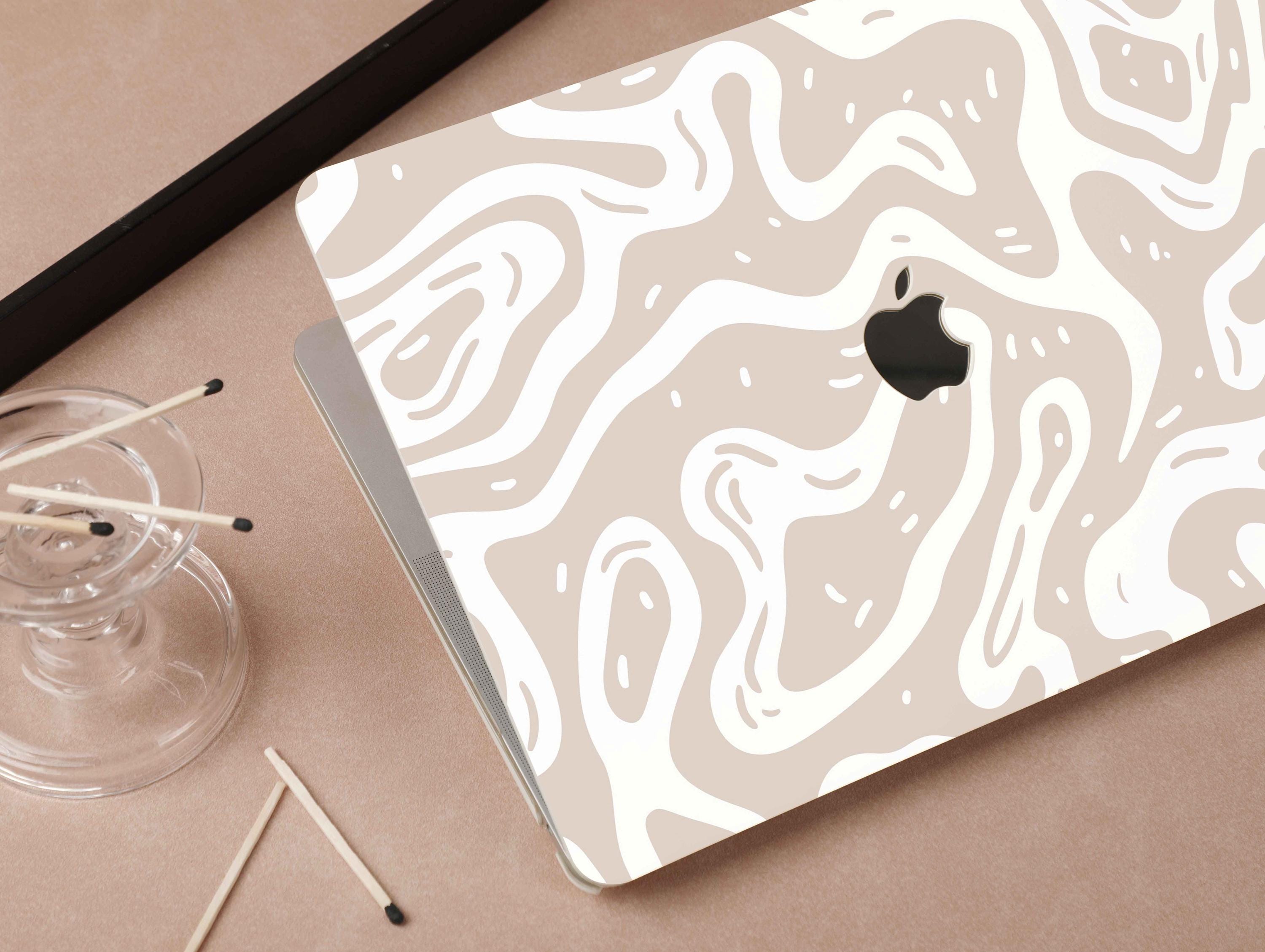 Beige Distortion Line Personalized MacBook Pro 14 Case M1 MacBook Air ...