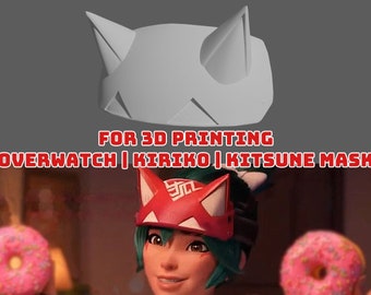 Surveillance | Kiriko - Masque Kitsune | Fichiers pour l&#39;IMPRESSION 3D