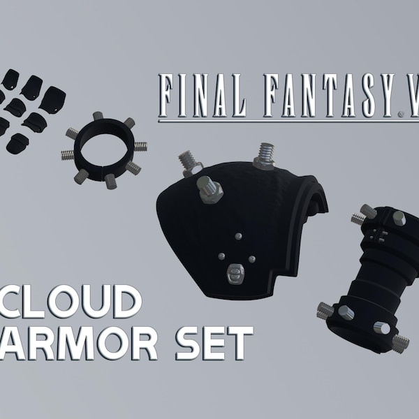 Final Fantasy VII | Cloud Strife's Armor Set - Files for 3D PRINTING