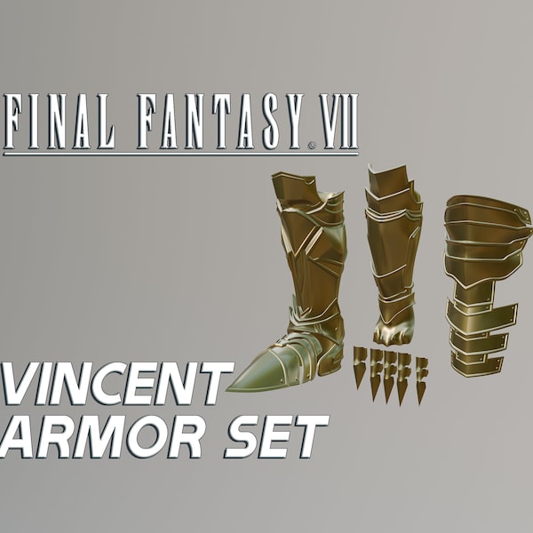 Final Fantasy VII | Vincent Valentine's Armor Set - Files for 3D PRINTING