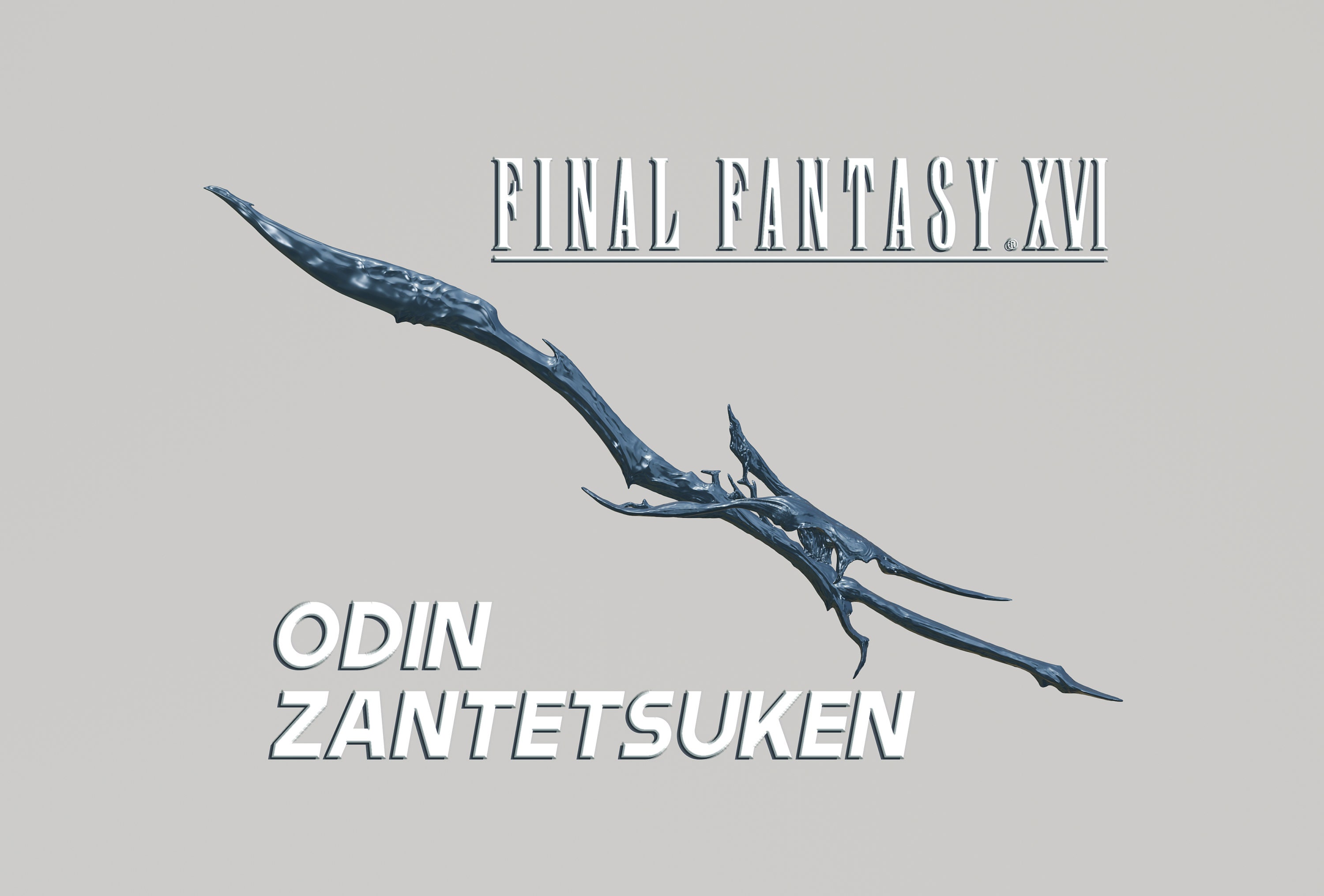 Final Fantasy XVI | Odin's Zantetsuken Sword | Files for 3D Final Fantasy XVI | Odin's Zantetsuken Sword | Files for 3D