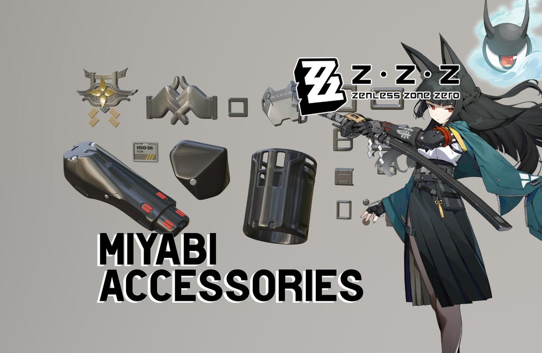 Zenless Zone Zero | Miyabi Hoshimi's Accessories - Files for 3D
