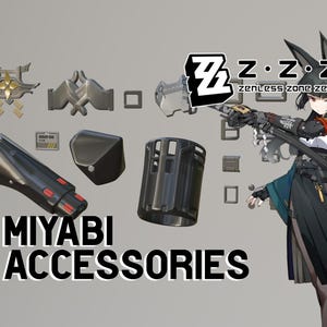 Zenless Zone Zero | Miyabi Hoshimi&#39;s Accessories - Files for 3D PRINTING